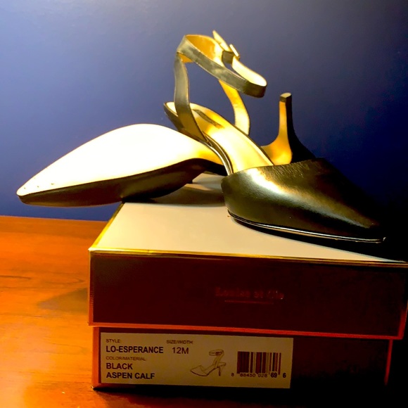 New! In the box! Blk Leather Louise et Cie - Picture 1 of 2